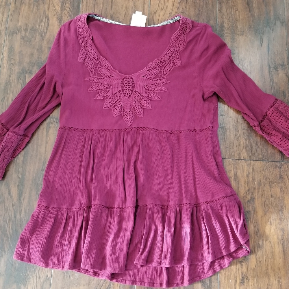 Knox Rose Blouse Mauve Super Cute Size M Medium